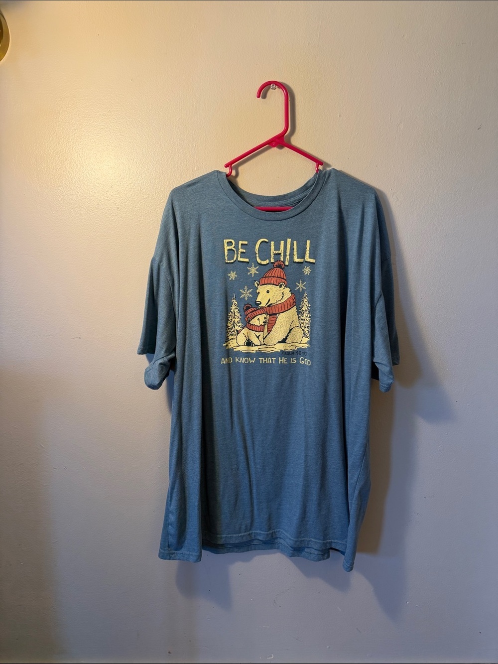 Love in Faith 3XL Blue 'Be Chill' Graphic Short Sleeve Tee